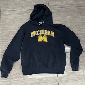 Champion Black and Yellow Michigan Hoodie